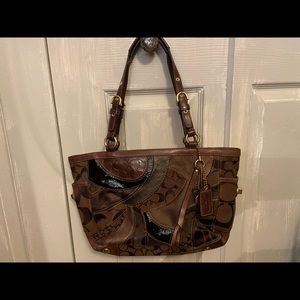 Coach Purse patten leather and leather & cloth.